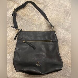 Fiorelli Women's Black Handbag Purse Faux Pebbled Leather Shoulder Bag